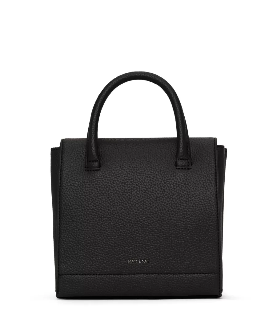 Matt & Nat Crossbody | Crossbody*ADELSM Small Vegan Satchel - Purity BLACK