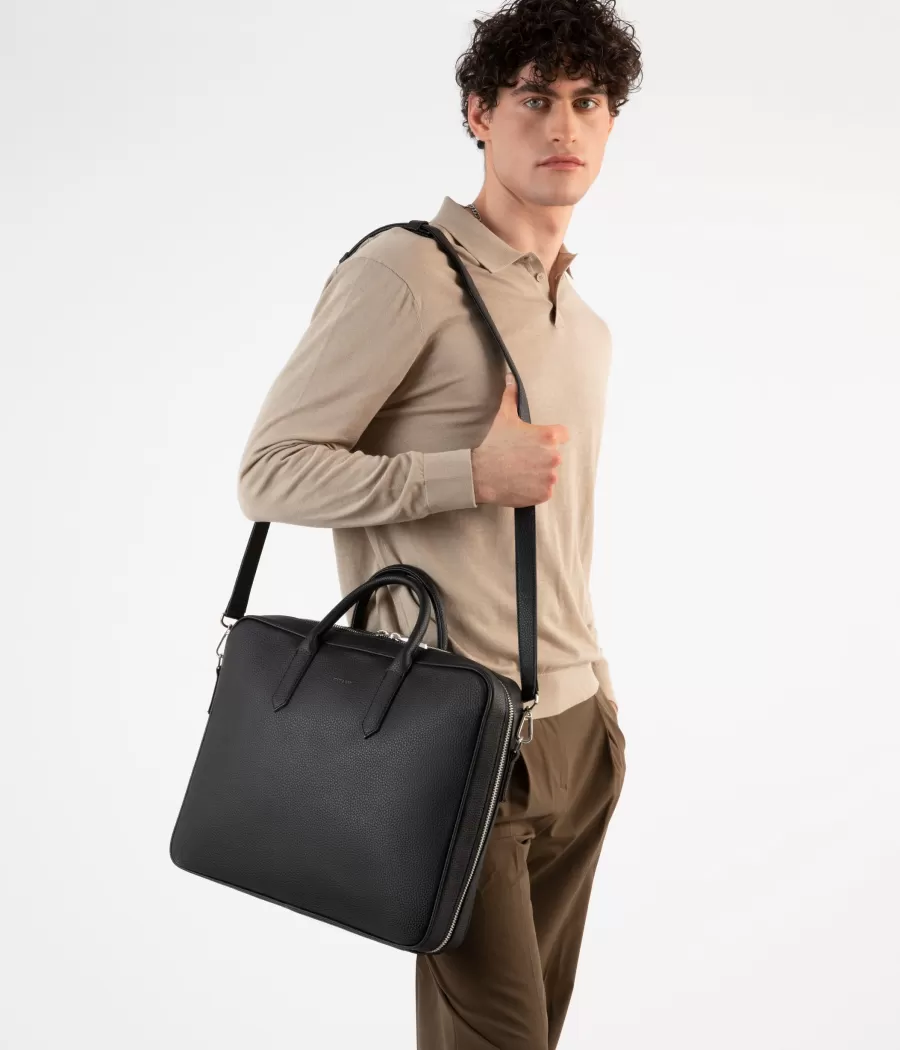 Matt & Nat Briefcases | Briefcases*ELON Vegan Briefcase - Purity BLACK