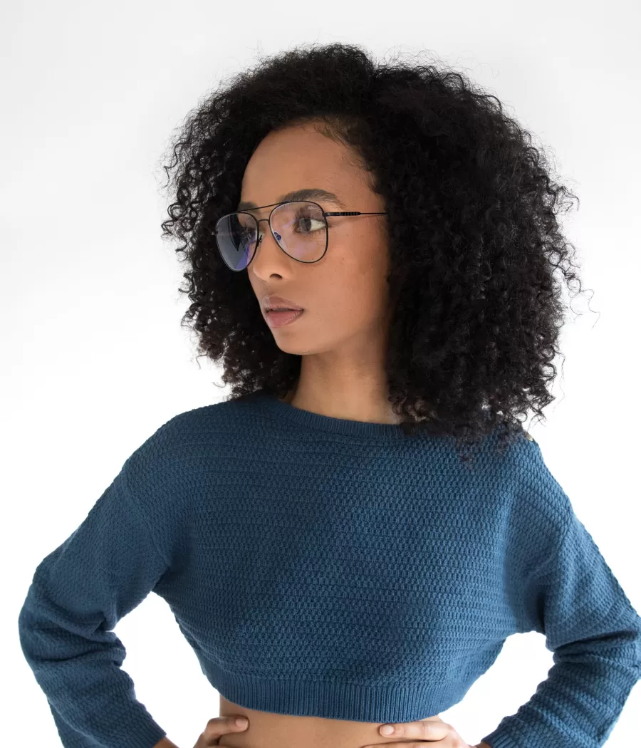 Matt & Nat Optical Eyewear | Optical Eyewear*HIMARI-3 Recycled Aviator Reading Glasses BLACK