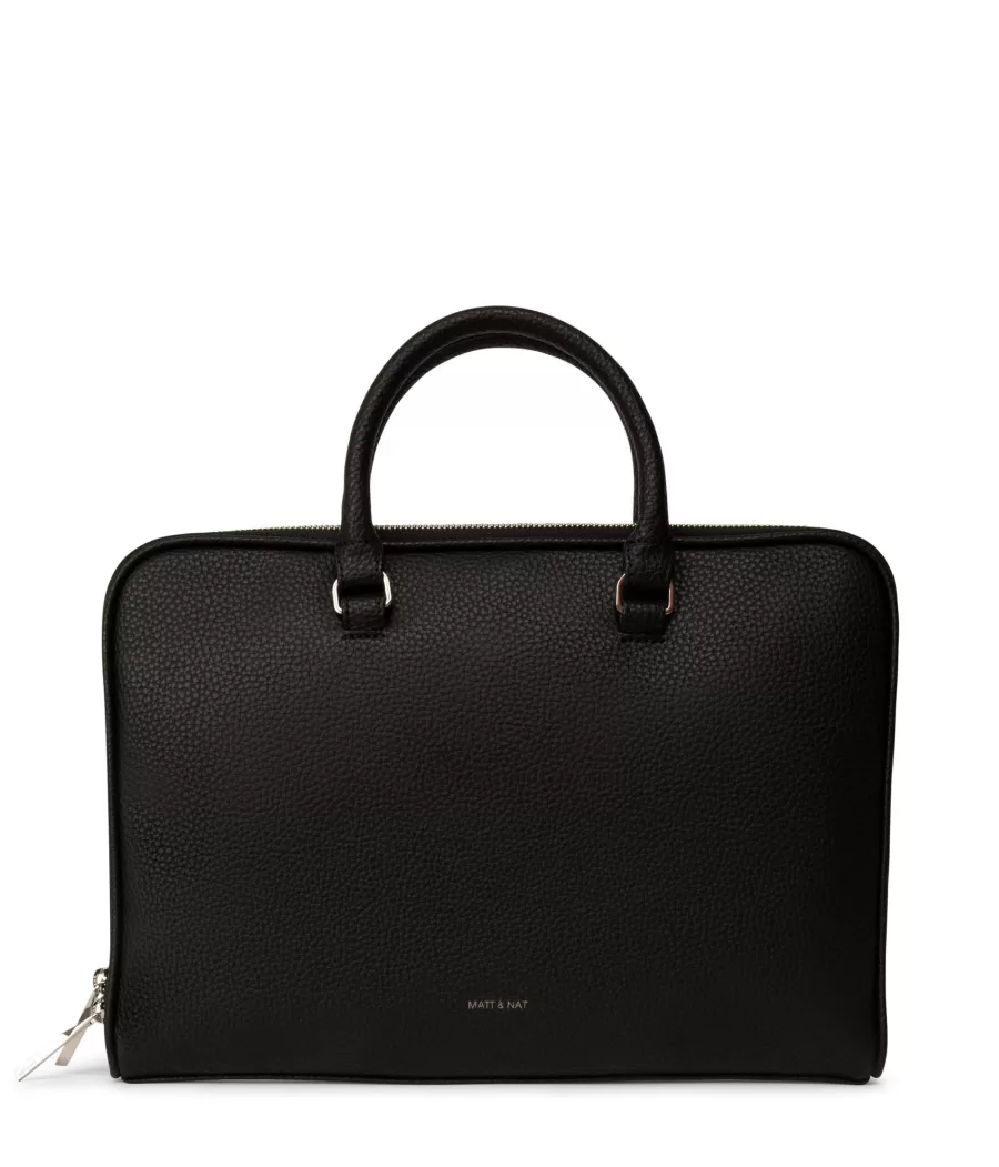 Matt & Nat Briefcases | Briefcases*HOLDER Slim Vegan Briefcase - Purity BLACK