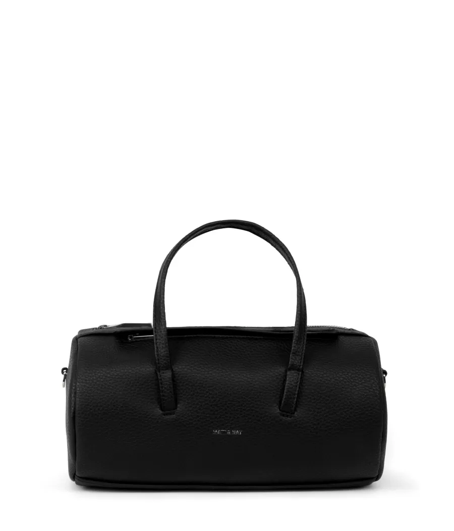Matt & Nat Crossbody | Crossbody*INES Vegan Barrel Bag - Purity BLACK