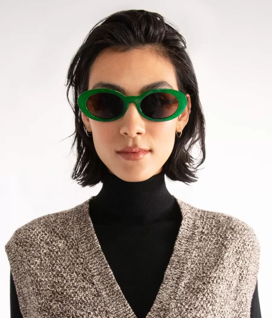 Matt & Nat Sunglasses | Sunglasses*MIELA-2 Recycled Oval Sunglasses BLACK