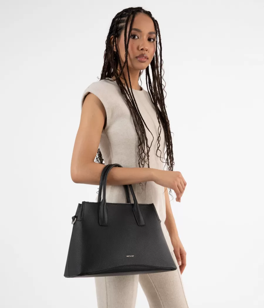 Matt & Nat Satchels | Satchels*NEVADA Vegan Satchel - Purity BLACK