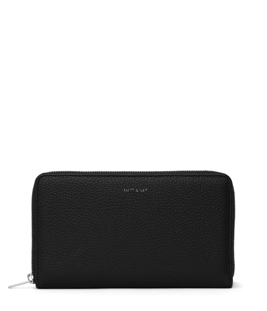 Matt & Nat Wallets | Wallets*TRIP Vegan Travel Wallet - Purity BLACK