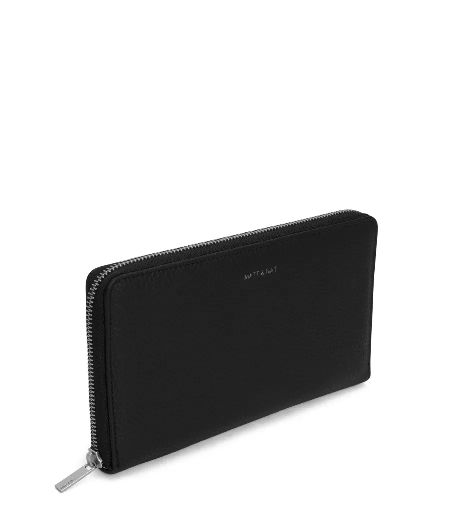 Matt & Nat Wallets | Wallets*TRIP Vegan Travel Wallet - Purity BLACK