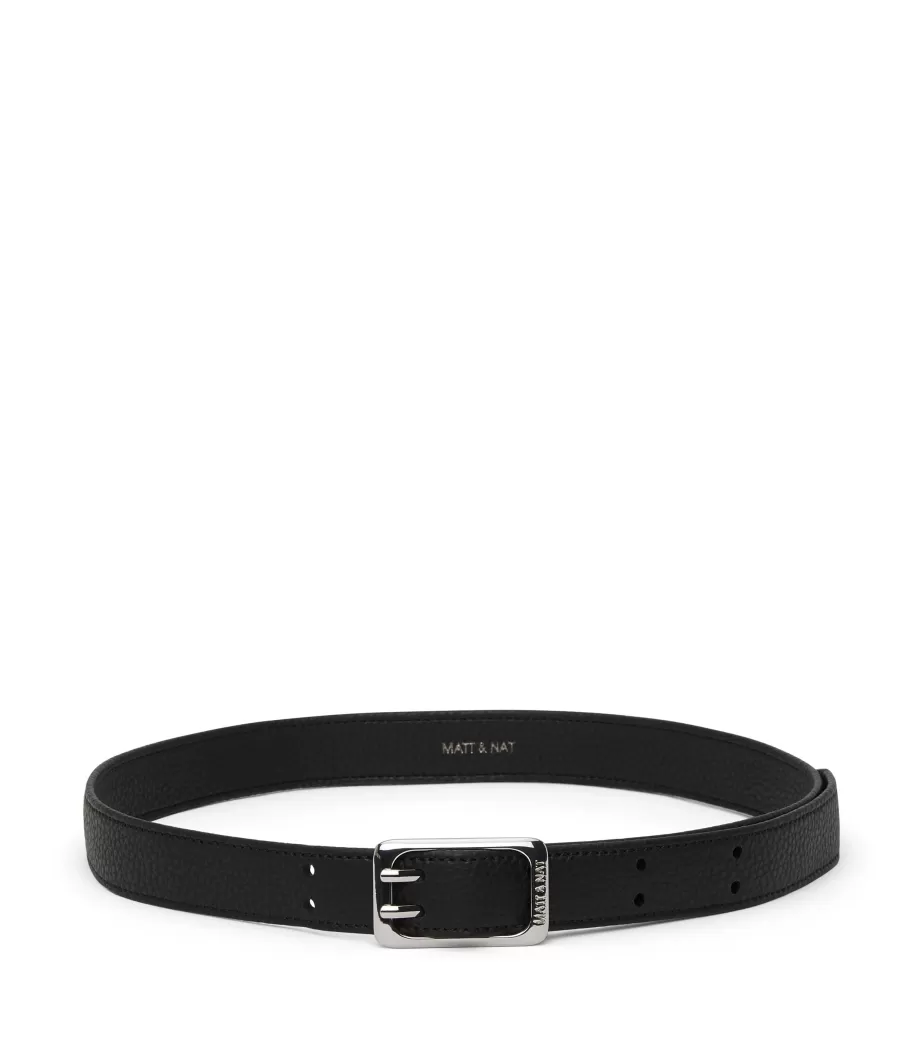 Matt & Nat Belts | Belts*ZANA Vegan Leather Waist Belt - Purity BLACK