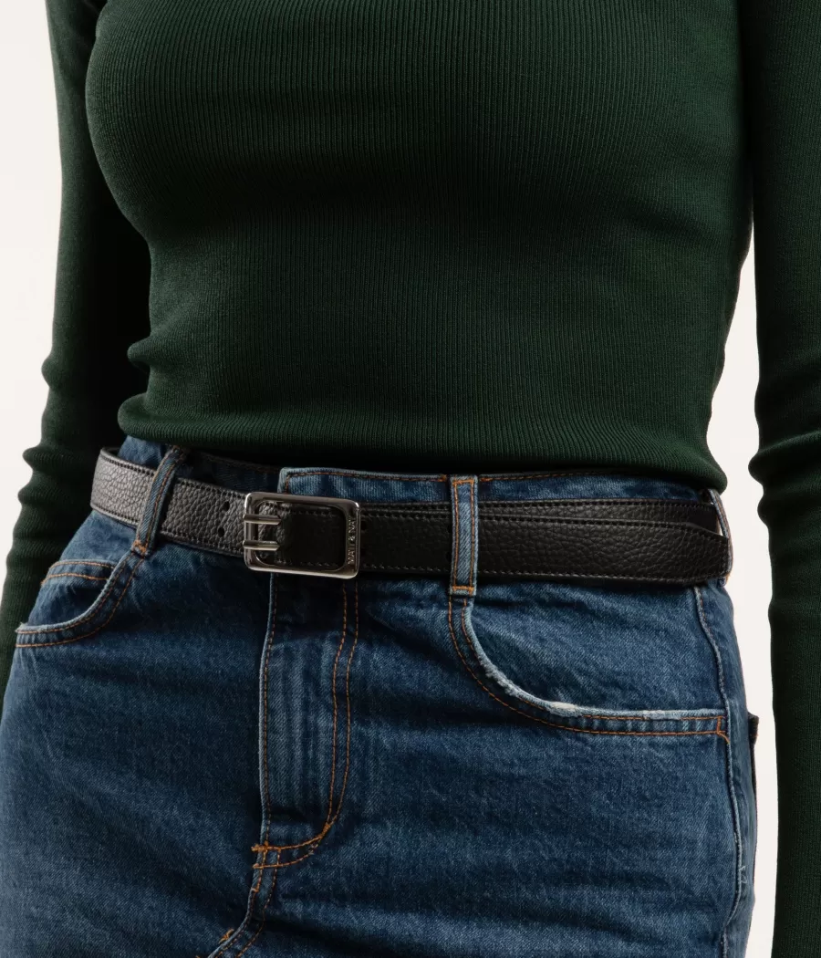 Matt & Nat Belts | Belts*ZANA Vegan Leather Waist Belt - Purity BLACK